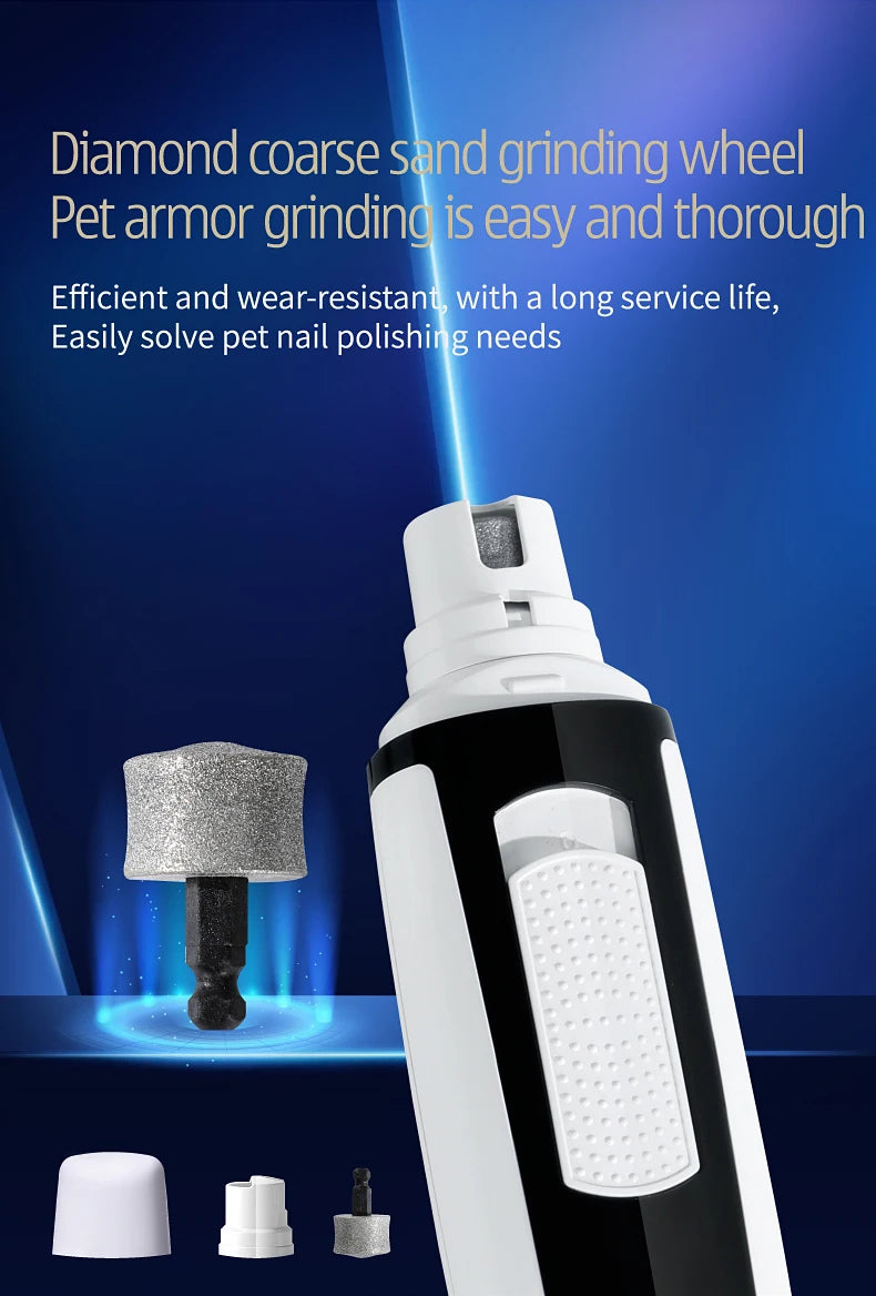 Fenice P66 USB Charging Electric Nail Grinder Rechargeable Quiet Pet Nail Clippers with Free Grinding Wheel for Dogs/Cats/Pets