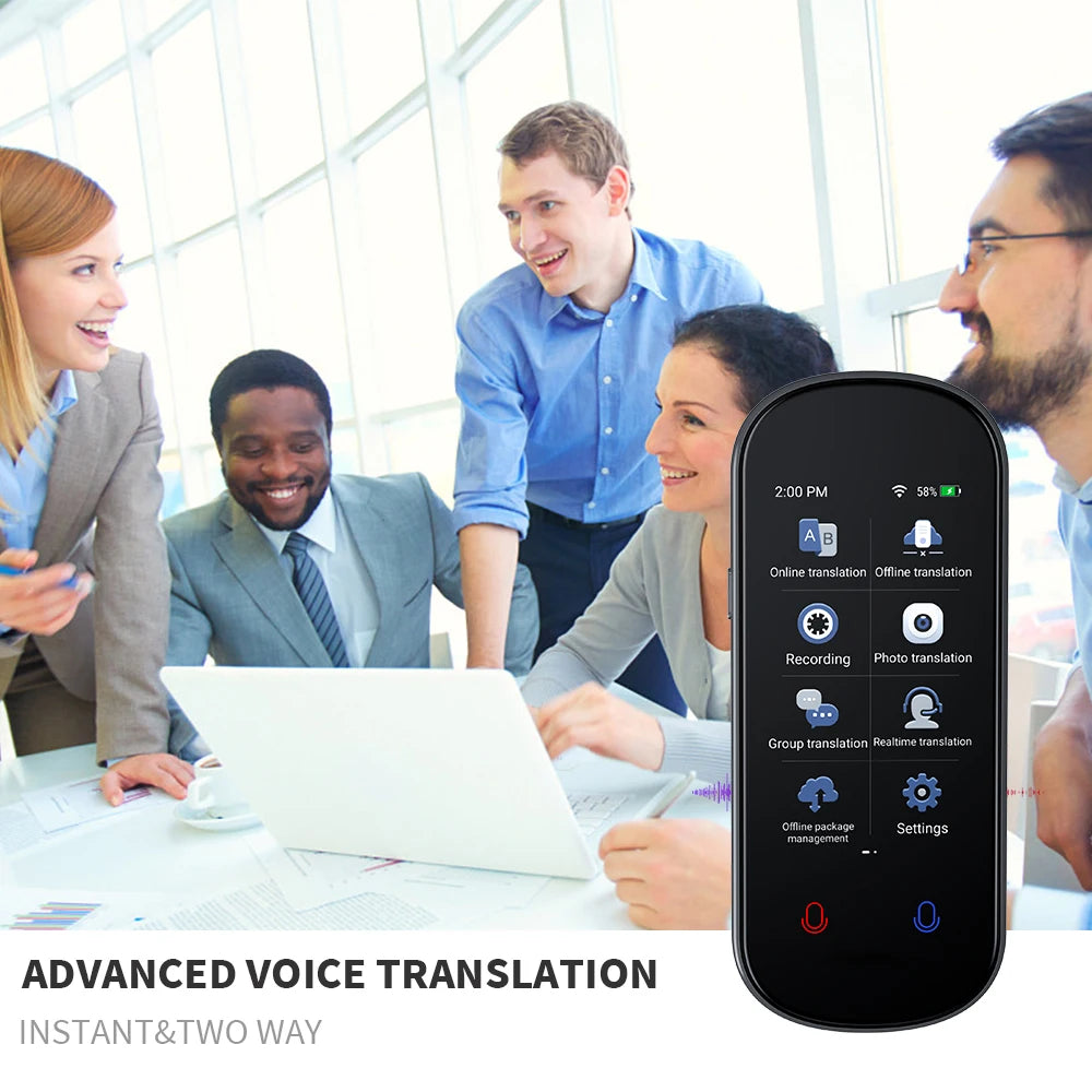 2025 New AI Smart Voice Translator 138 Languages Portable Support WiFi Full 3D Touch Screen Photo Offline Recording Translation