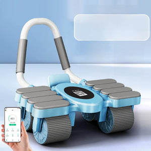 Upaded Six-Wheel Eight-Knee Pu-Up Rebound Abdominal Wheel Fitn Equipment for Men And Women Home Exercise Abdominal Mus...