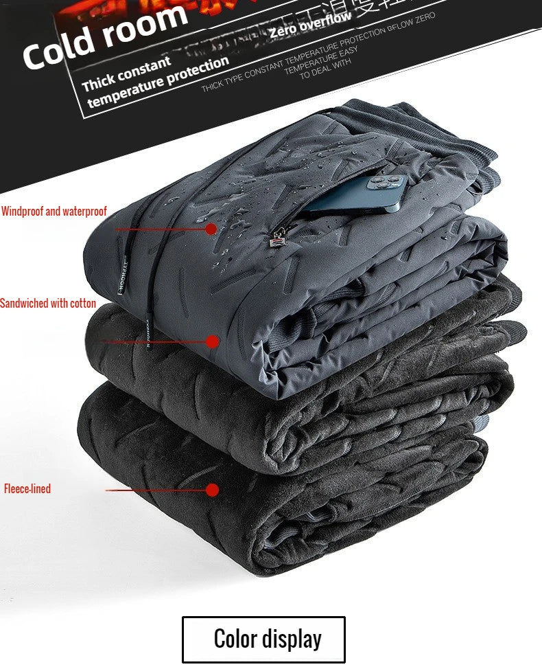 New Big Size Winter Pant Men Thick Fleece Lined Jogger Cotton Padded Warm Work Trouser Male Plus Large Sweatpant 9XL 10XL Autumn - You Offer