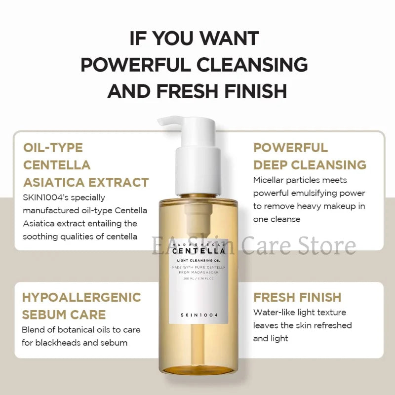 SKIN1004 Asiatica Centella Skincare Coreanos Originales Ampoule Foam Low PH Foam Cleanser Light Cleansing Oil Makeup Remover