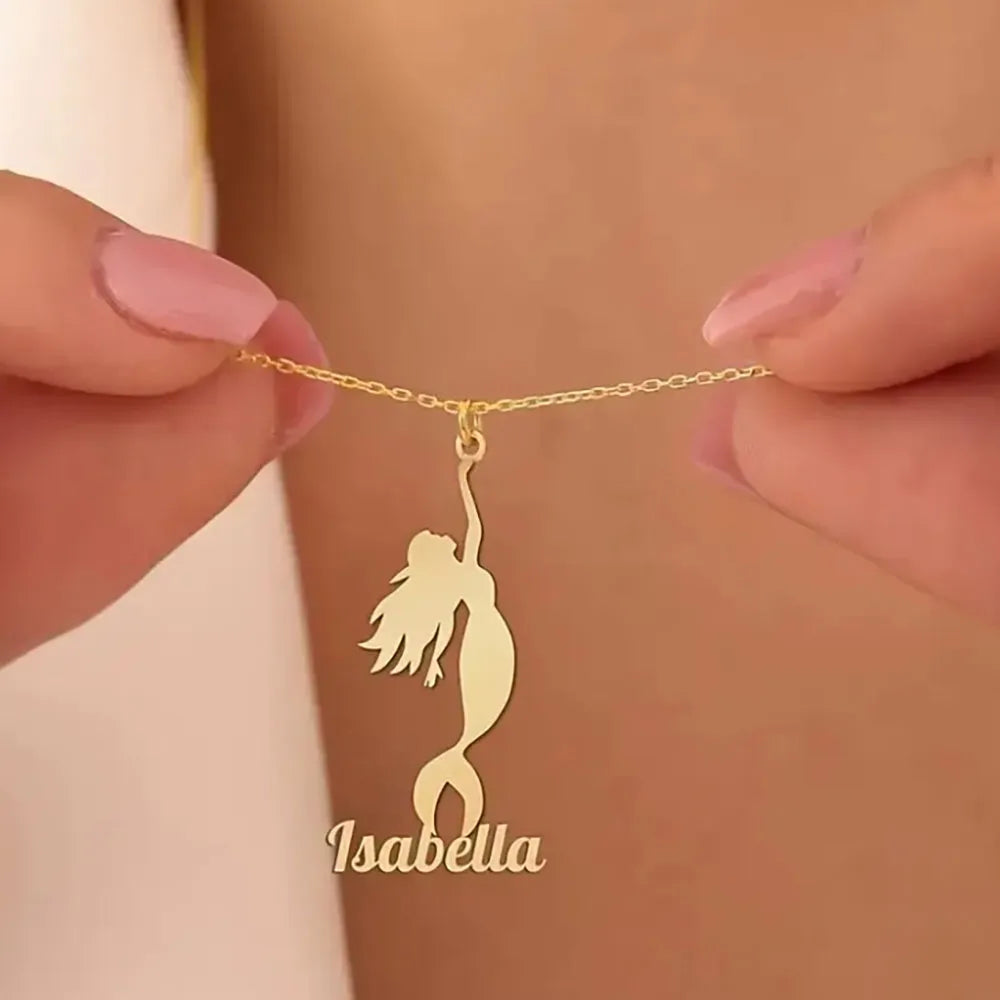 Customized Personalized Mermaid Name Necklace, Women's Popular Jewelry, Mother's Day Gift - You Offer