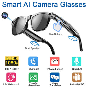 Xiaomi 4K HD AI Smart Glasses Chat GPT 100MP Camera Bluetooth Call 260Mah Battery Voice Assistant  Control Smart Glasses 2025