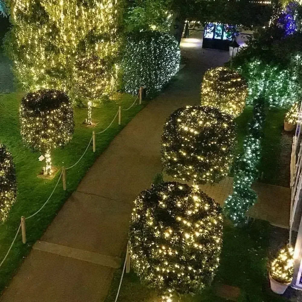 LED Green Wire Led String Fairy Lights US/EU Plug 110V/220V Waterproof LED Christmas Tree Holiday Home Garden Decoration Xmas