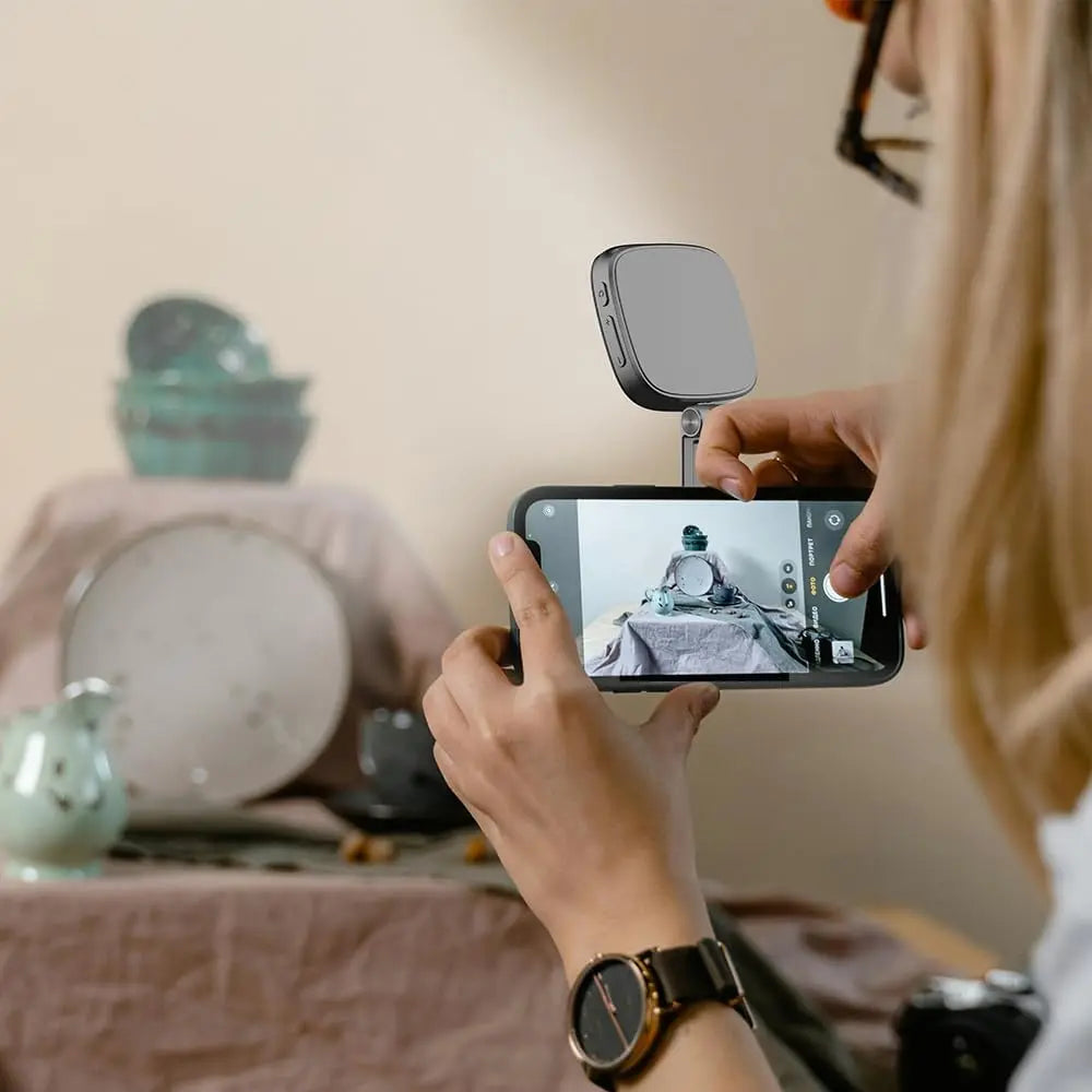 Mini Magnetic Selfie Fill Light - 3 Color Modes, Adjustable Brightness,for Mobile Phones & Computers