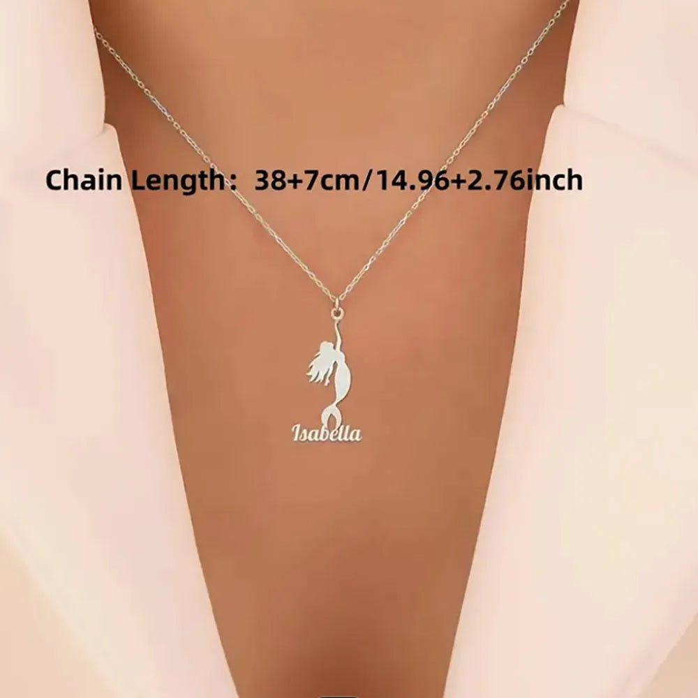 Customized Personalized Mermaid Name Necklace, Women's Popular Jewelry, Mother's Day Gift - You Offer