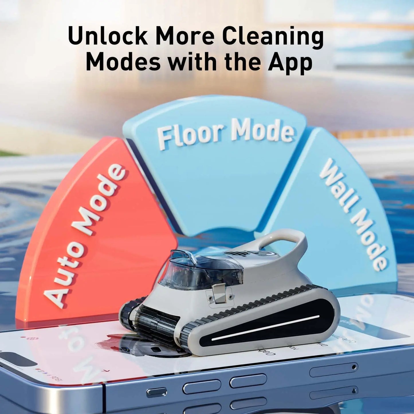 (2025 New) Seauto Crab Pro Cordless Robotic Cleaner, for Inground Pools up to 2000 Sq.ft, all and Waterline Cleaning Vacuum - You Offer