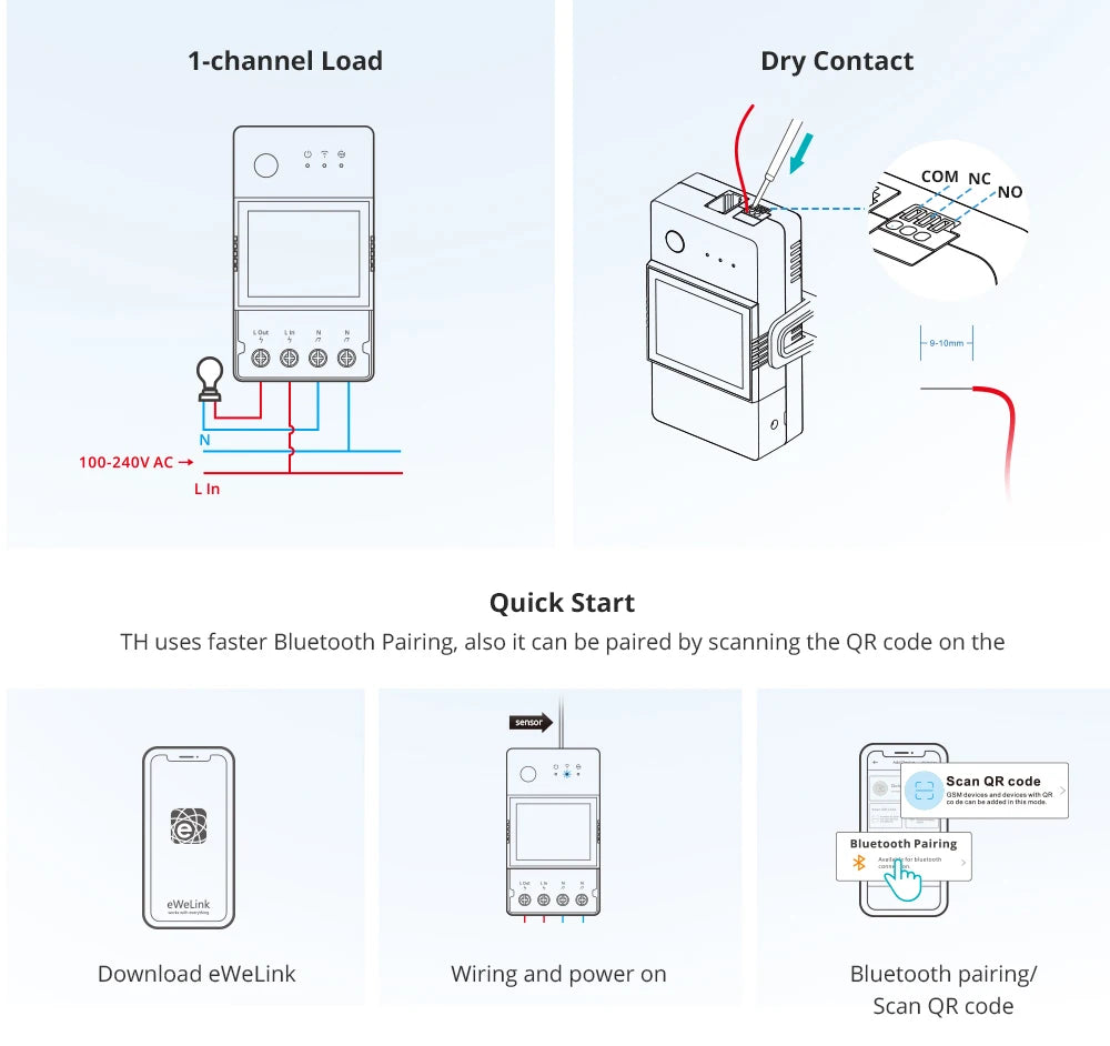 16/20A SONOFF TH Elite Origin Wifi Temperature Humidity Monitor Controller Switch With THS01/WTS01 Sensor Diy Smart Thermostatic