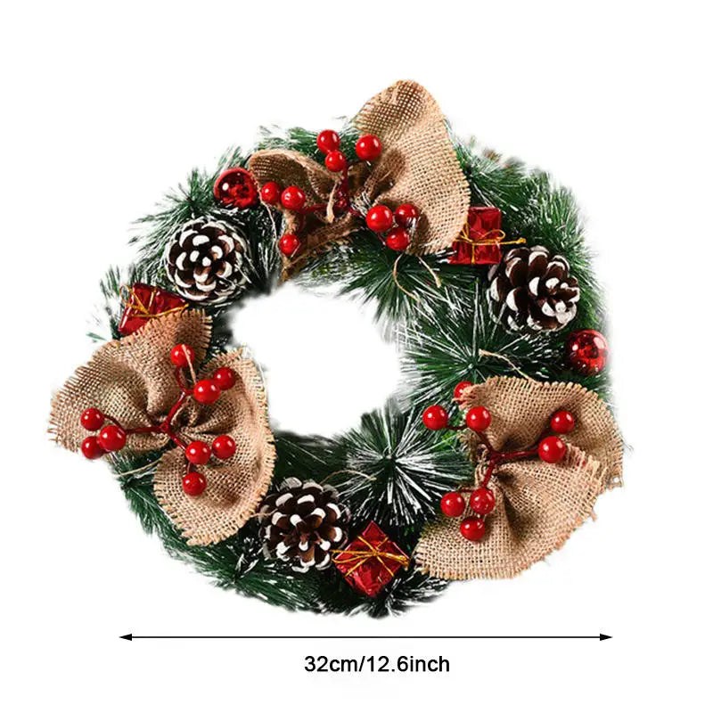 Festive Holiday Wreath For Christmas Halloween Decor Elegant Simulation Door Window Hanging Pendant Home Party Seasonal Decor