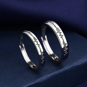 2Pcs 925 Sterling Silver Couples Ring Sets Light Polishing Simple Ring for Woman Man Classic Wedding Fine Jewelry Circle - You Offer