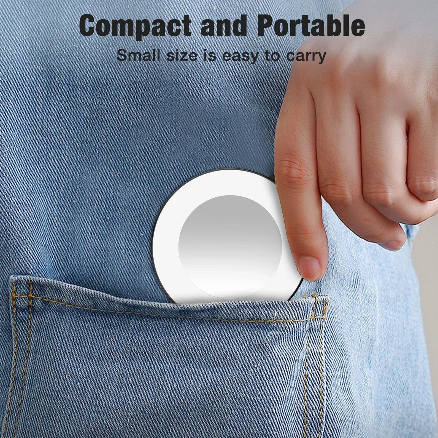 Adjustable Brightness Magnetic Ring Selfie Lights Suitable for Magsafe IPhone Foldable LED Phone Flashes with Mirror