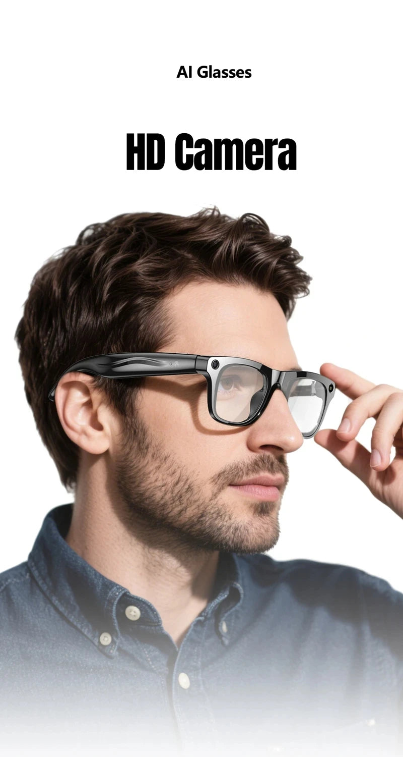 VIVO 6K HD AI Smart Glasses Photochromic Multifunction Bluetooth Calling Voice Assistant Music Player Translate Camera 2026 HOT