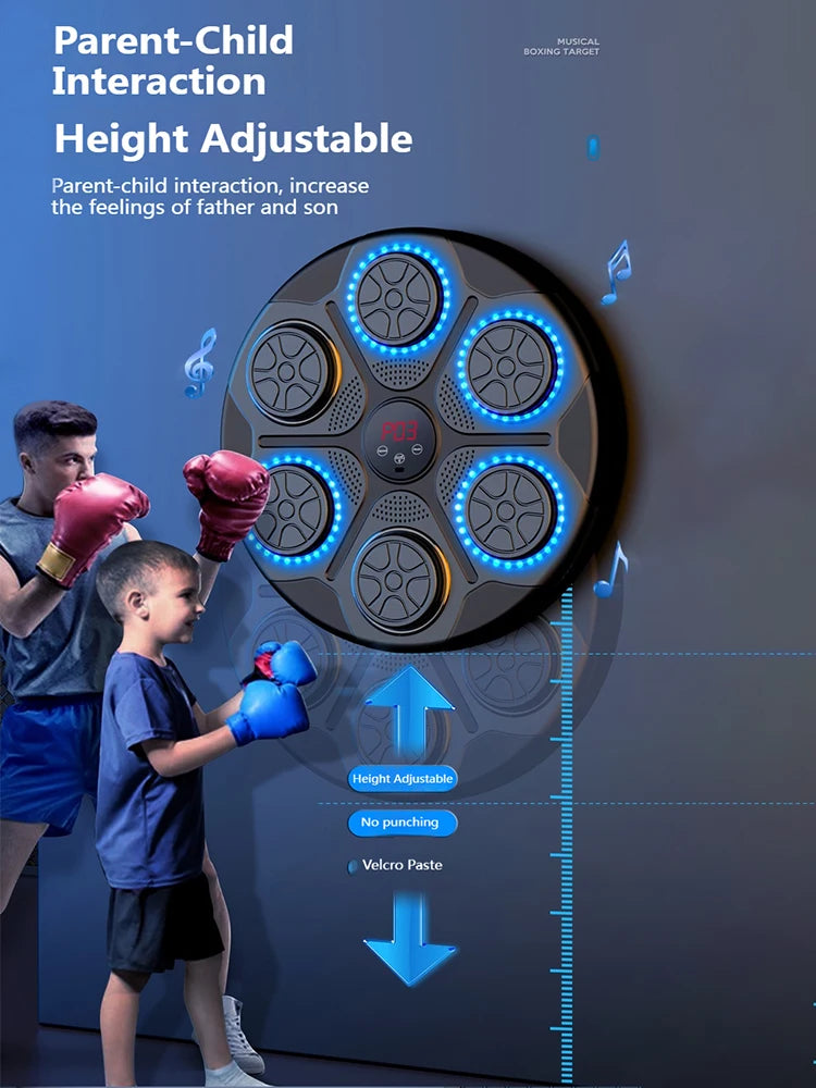 New Music Boxing Machine Smart Bluetooth Wall Mounted Music Boxing Trainer Gym Home Electronic Boxing Target Punching Equipment - You Offer