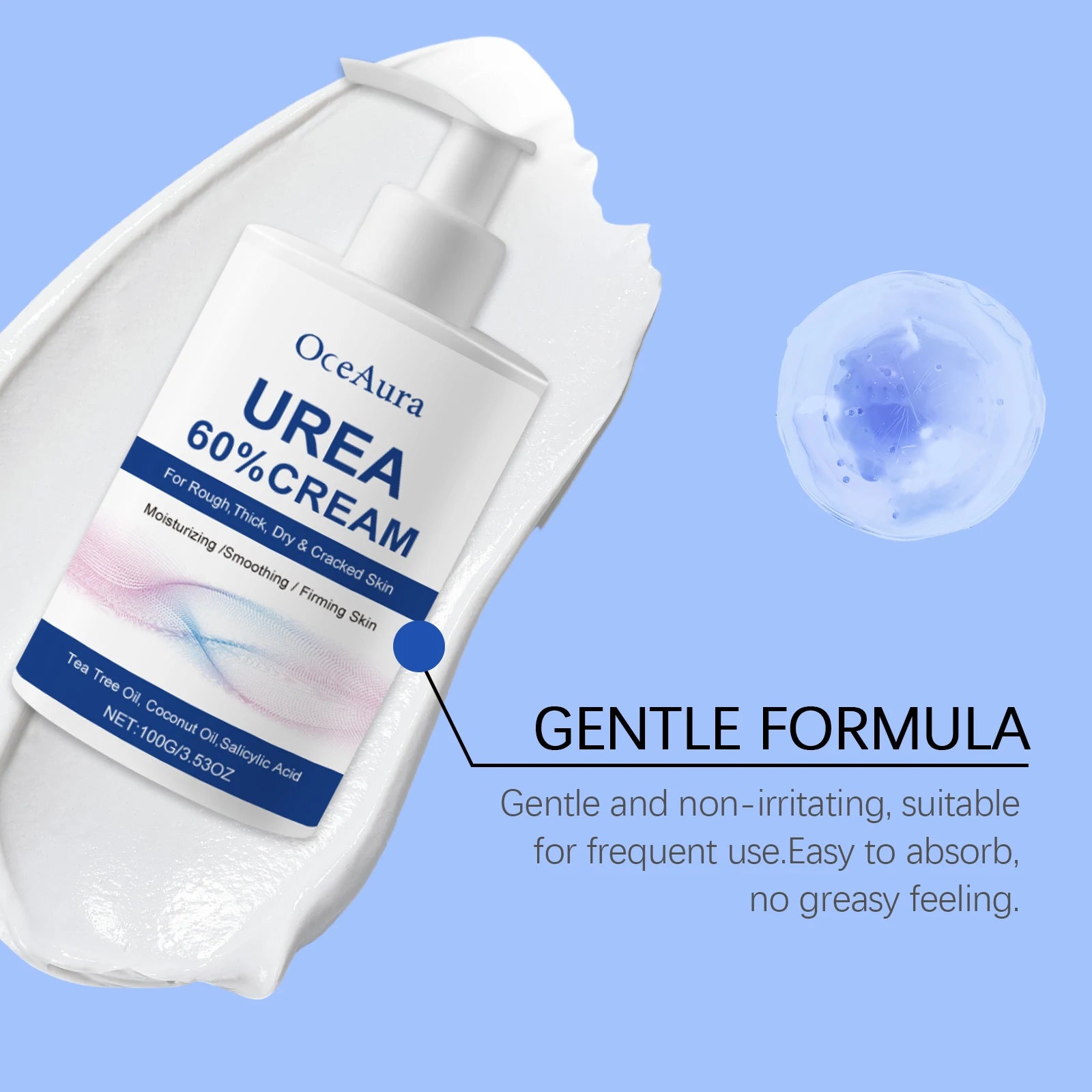 60% Urea Foot Cream Heel Repair Moisturizing Soft Relieve Drying Cracked Remove Calluses Dead Skin Removal Hand Foot Skin Care