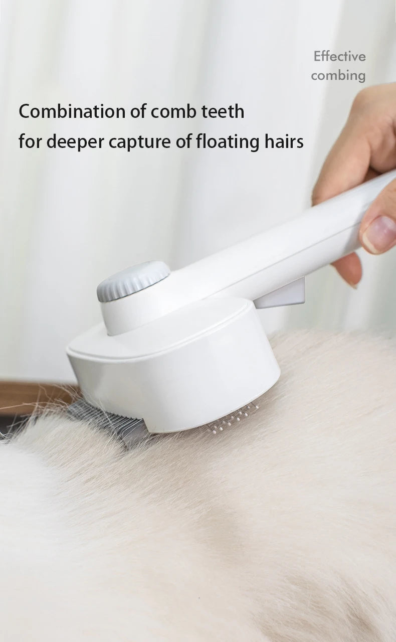Magic Pet Grooming Brush - Effortless Knot Remover & Hair Collector, Painless Detangling for Cats & Dogs with Thick Fur