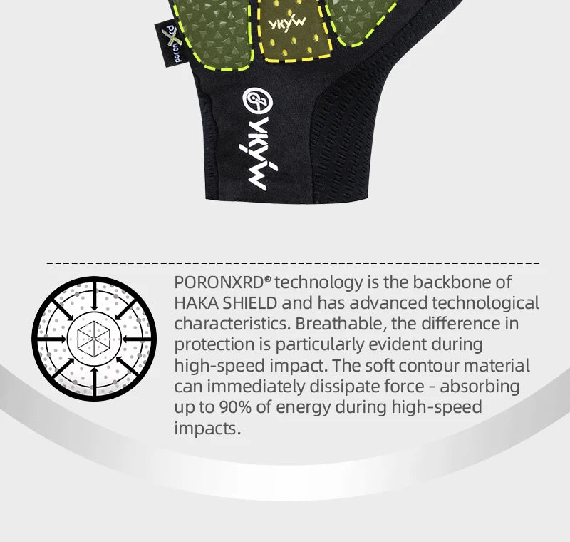 YKYWBIKE 2025 Cycling Sports Gloves PORON XRD Sponge Summer Road Bike Gloves Shock-Absorbing Bicycle MTB Half Finger Gloves