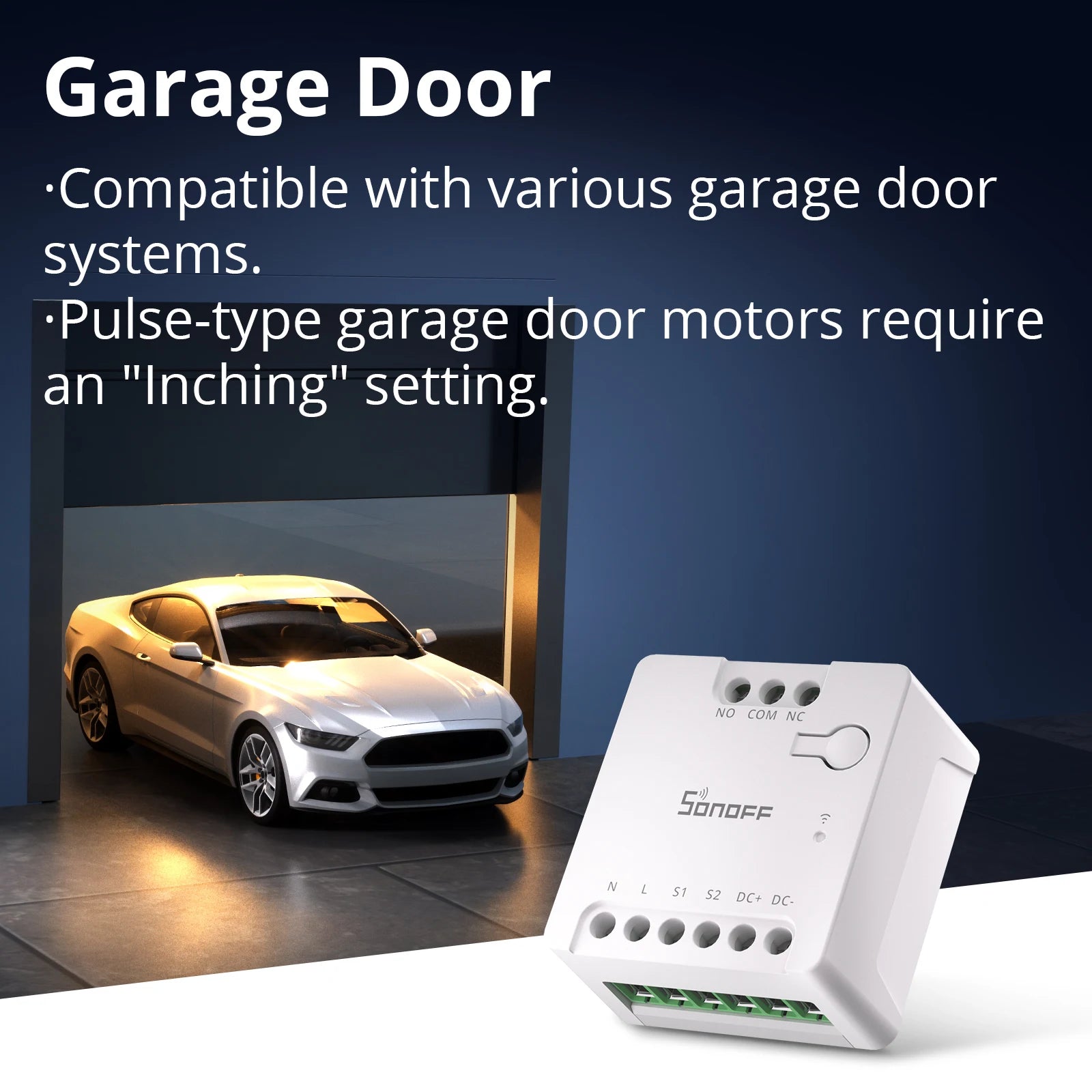 SONOFF MINI-D WiFi Smart Switch Matter Dry Contact Device Supports AC/DC Power Works with eWeLink Apple Home Alexa Google Home