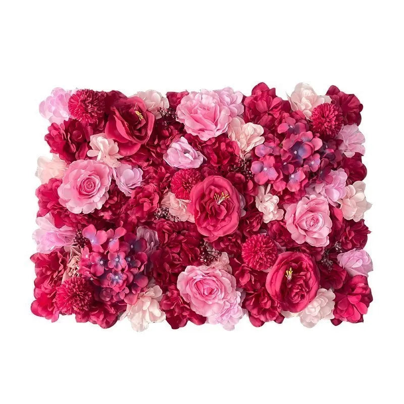 Pink Silk Rose Flower Wall Panels Artificial Flower for Wedding Decoration Baby Show Party Home Bedroom Backdrop Decor - You Offer