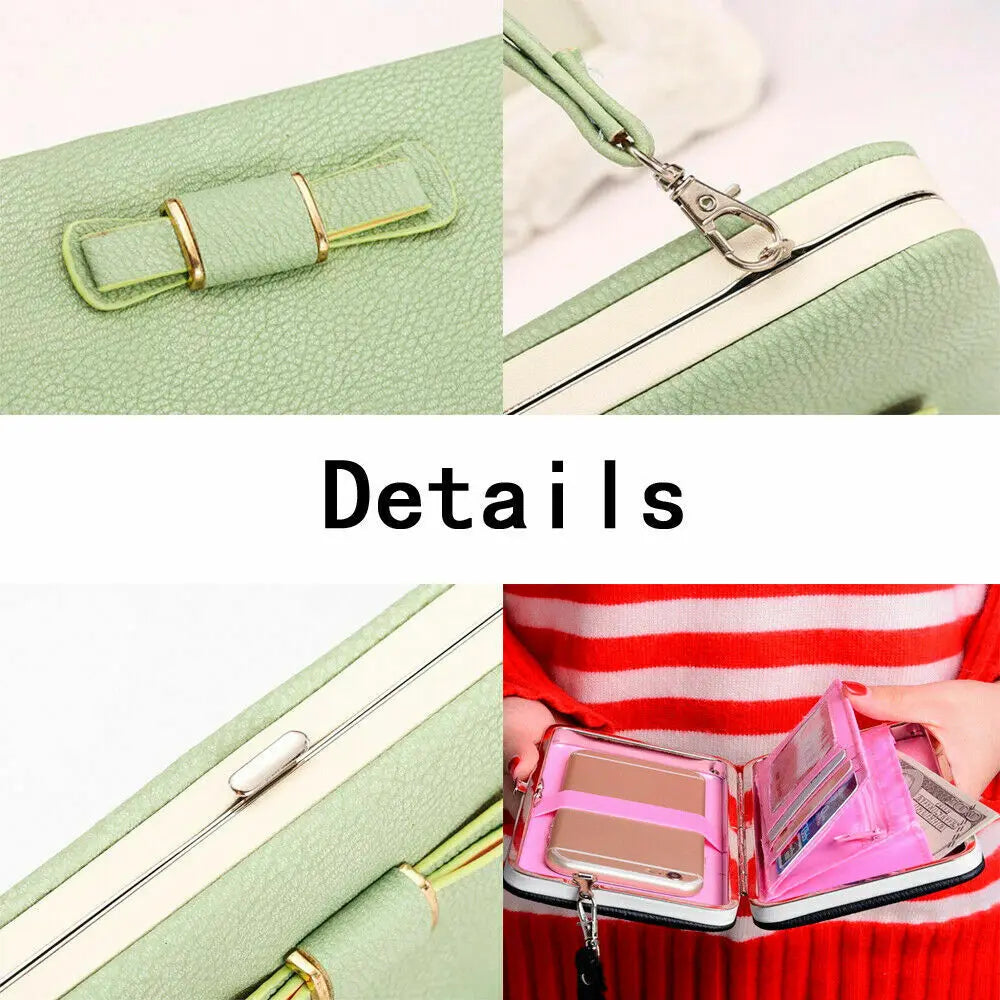 Fashion Women Clutch Wallet Long Card Holder Case Purse Cellphone Case Handbag With Wristlet - You Offer