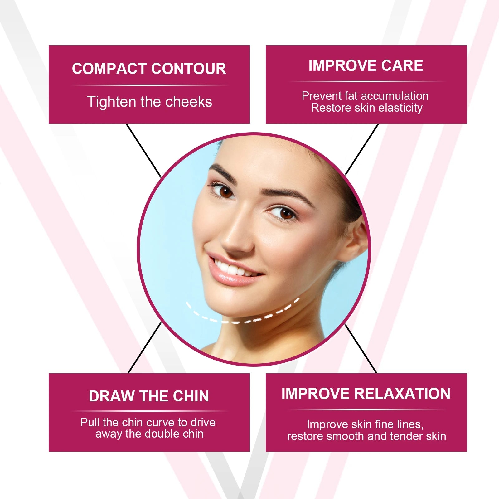 V-Shape Face Slimming Cream Remove Double Chin Firming Lifting Face Line Fat Burning Anti Aging Beauty Massage Care Products