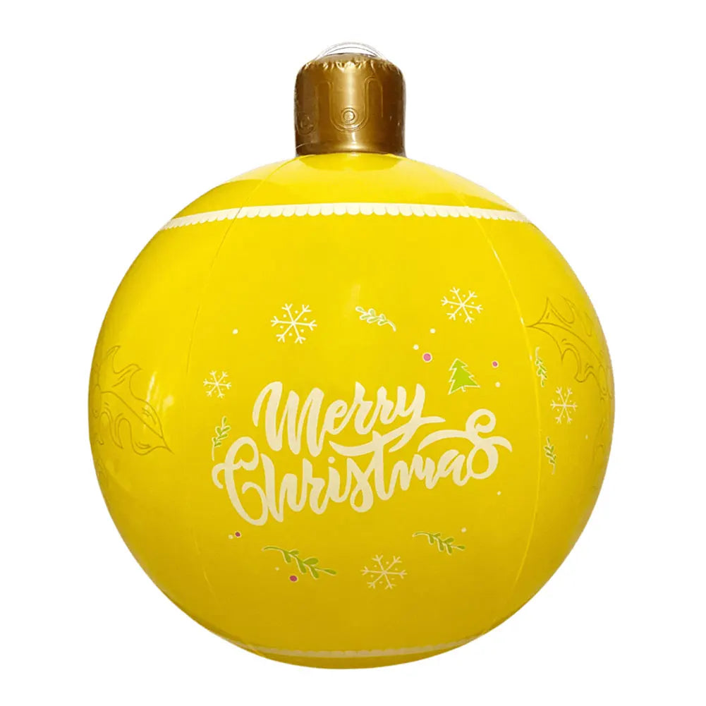 24 Inch PVC Inflatable Christmas Ball Outdoor Indoor Christmas Decorated Ball Giant Big Large Balls Toy New Year Party Ornament