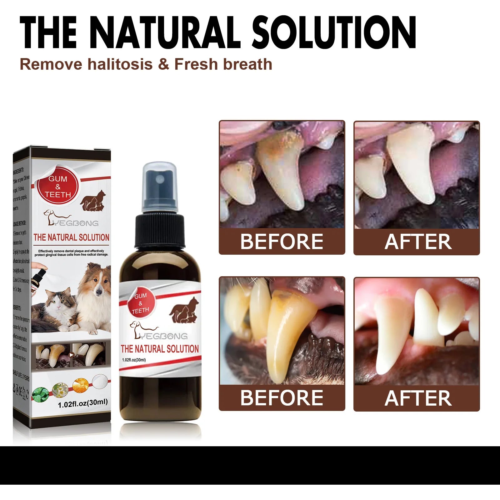 Pet Oral Care Spray Teeth Cleanse Tartar Removal Dental Care Deodorization Remove Bad Breath Freshener Dog Mouth Cleaning Liquid