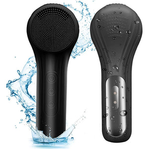 Sonic IPX7 Waterproof Facial Cleansing Brush Device Face Skin Care Scrubber Exfoliator Cleaner Vibration Massager Deep Cleansing