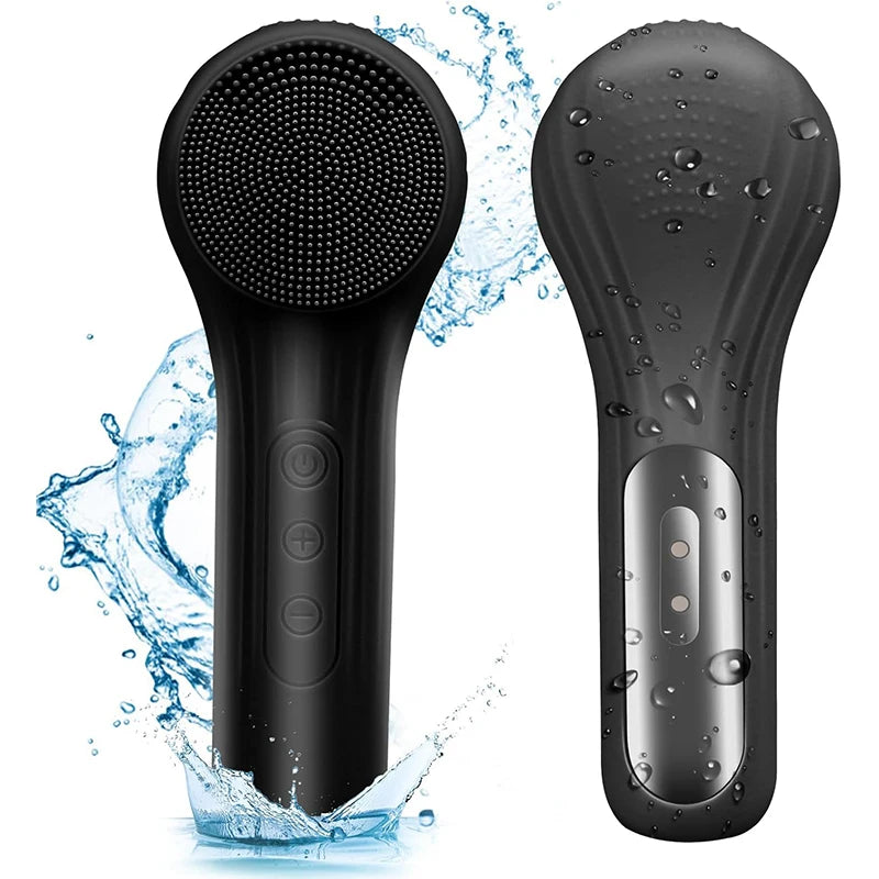 Sonic IPX7 Waterproof Facial Cleansing Brush Device Face Skin Care Scrubber Exfoliator Cleaner Vibration Massager Deep Cleansing