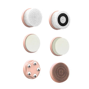 6 In 1 Electric Cleansing Brush Ultrasonic Facial Cleaner Rotating Cleansing Face Deep Cleansing Exfoliation & Gentle Skincare