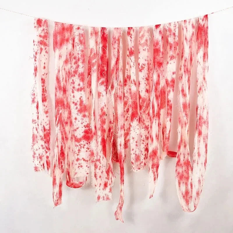 Halloween Bloody Gauze Roll Bloody Bandage  Wrap Fake Blood Creepy Costume Gauze Mummy Zombie Costume Accessories Party Decor