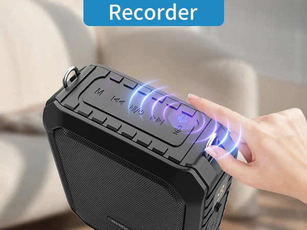 SHIDU Voice Amplifier for Teacher with Wireless Microphone Headset, IPX5 Waterproof Bluetooth Speaker, 4400mAh Power Bank M800
