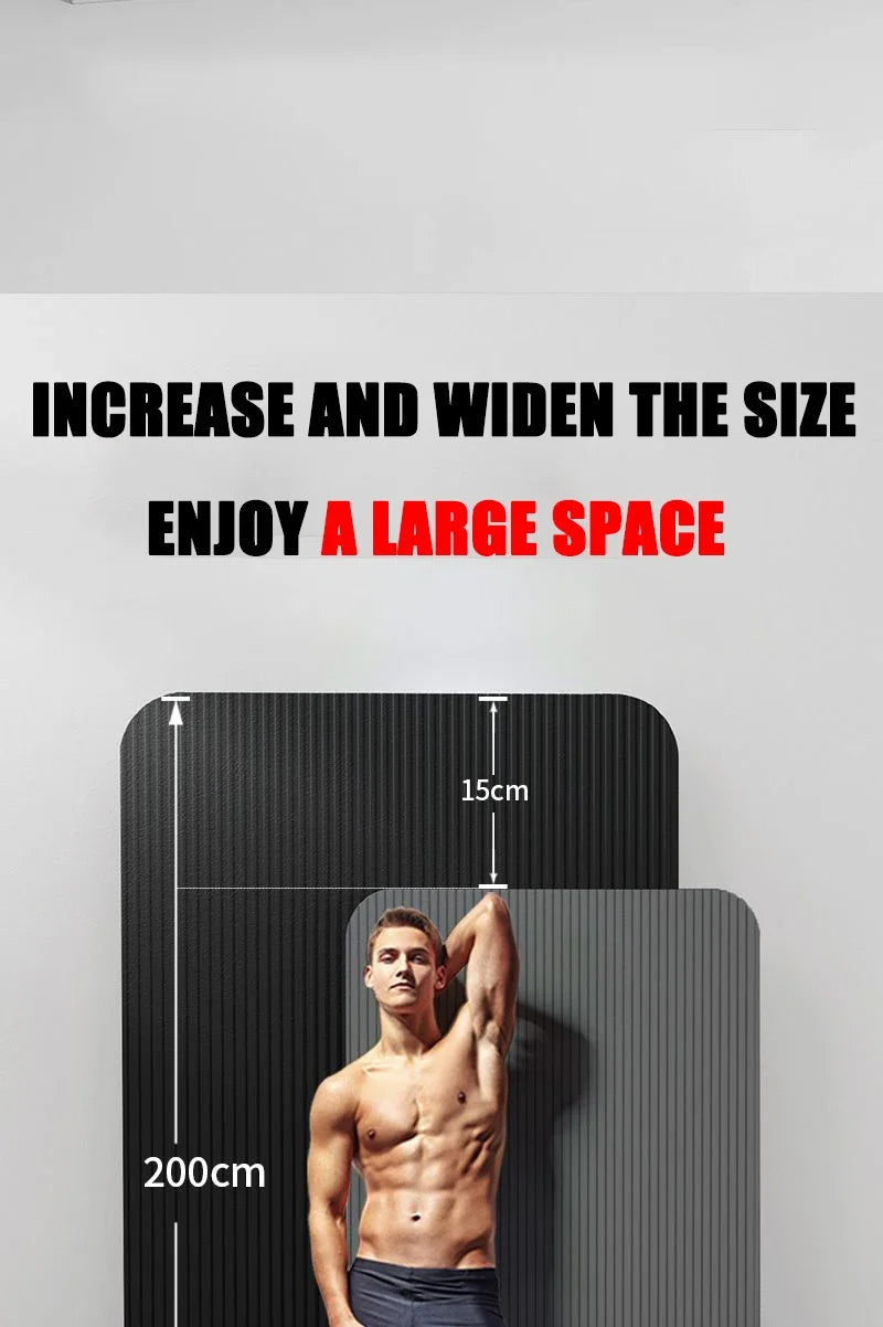 15MM Thick Yoga Mats Anti-slip Sport Fitness Mat Blanket for Exercise Yoga and Pilates Gymnastics Mat Fitness Equipment 185x60cm