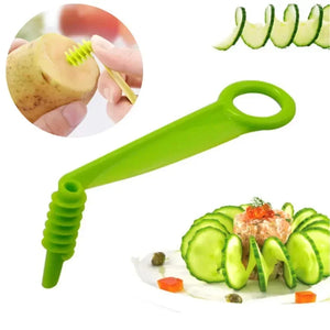 1Set Stainless Steel Plastic Rotate Potato Slicer Twisted Potato Spiral Slice Cutter Creative Vegetable Tool Kitchen Gadgets - You Offer