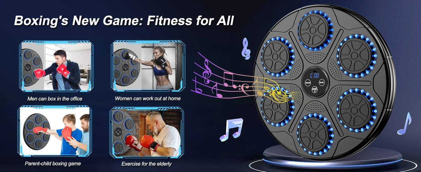 New Music Boxing Machine Smart Bluetooth Wall Mounted Music Boxing Trainer Gym Home Electronic Boxing Target Punching Equipment - You Offer