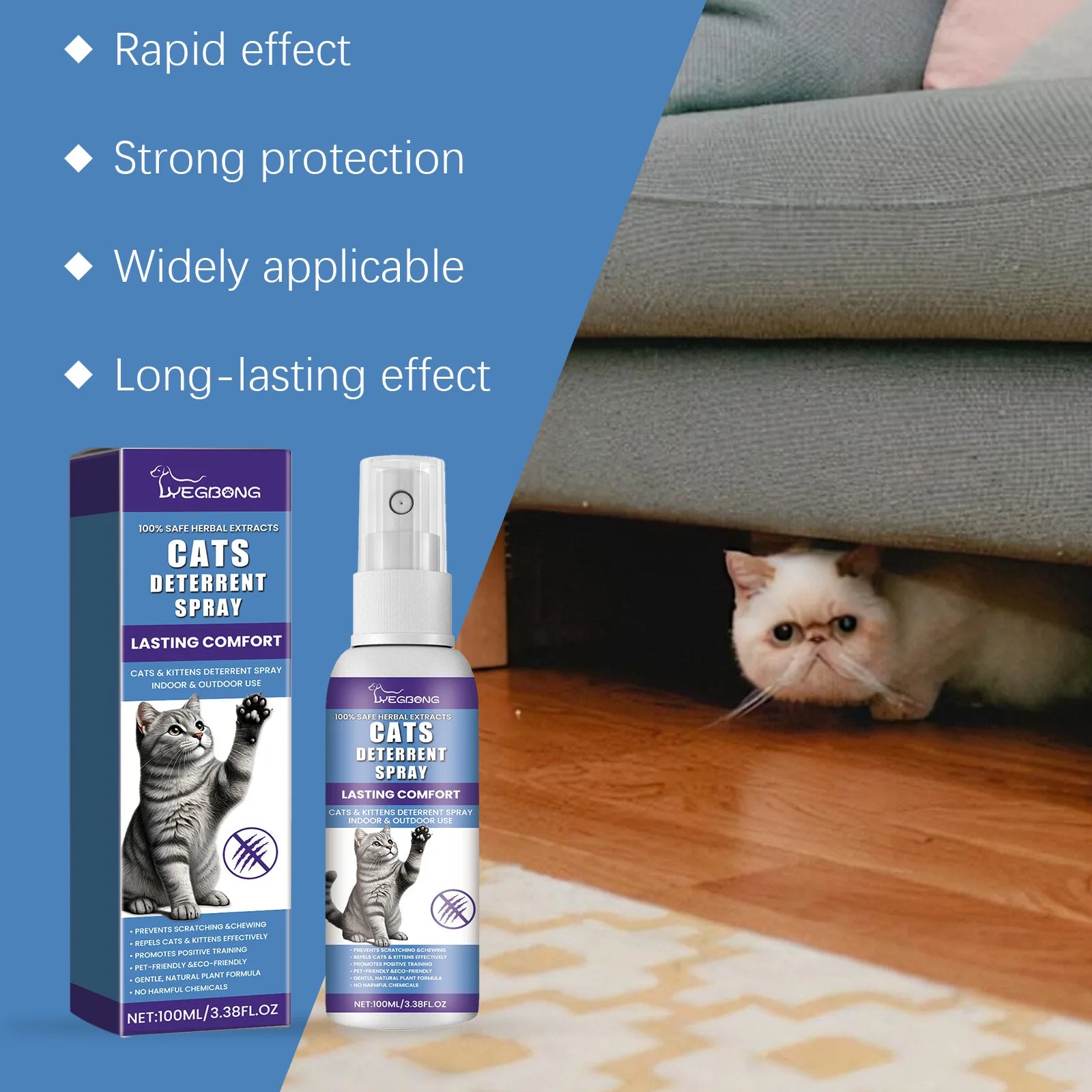 100ml Cat Training Spray - Stops Urination on Furniture, Gentle Care, Supports Healthy Habits, Vet Recommended