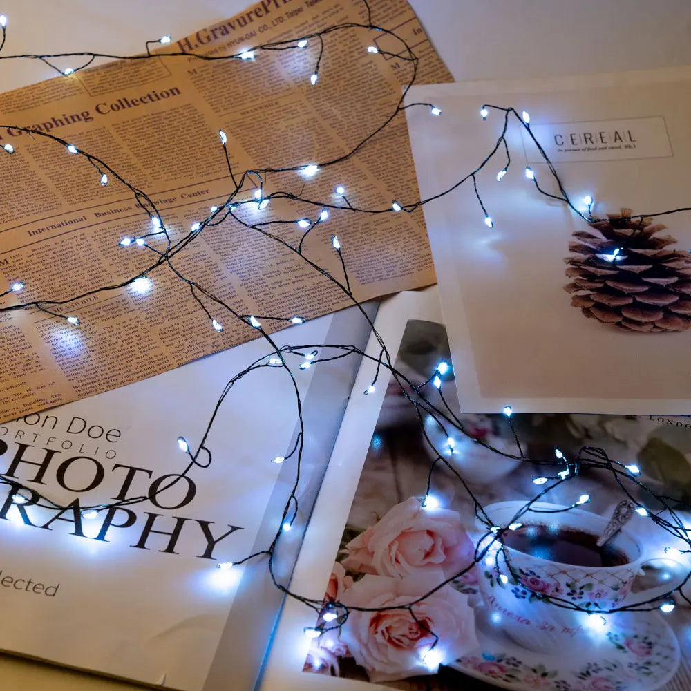 6M-50M LED Cluster Firecracker String Lights Christmas Fairy Lights Garland For Garden Party Wedding Christmas Tree Decor Lamp