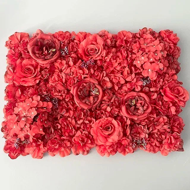Pink Silk Rose Flower Wall Panels Artificial Flower for Wedding Decoration Baby Show Party Home Bedroom Backdrop Decor - You Offer