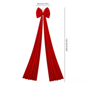 40x200cm Large Bow Themed Party Decorations Christmas Tree Topper Bow Ribbon for Christmas Wedding Party Wall Pendant Decor 1PC