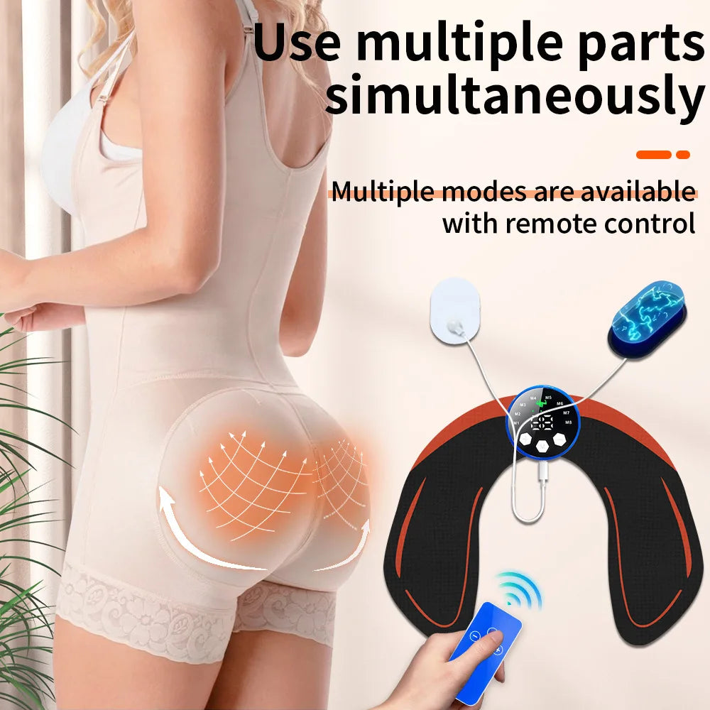 Wireless EMS Body Sculptor - Rechargeable Butt Trainer 29 Levels 8 Modes Dual-Channel Muscle Toner for Gym & Home Workout