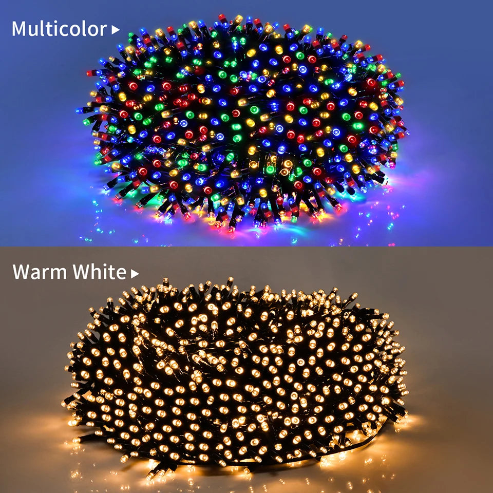 LED String Garland 10M-100M Fairy Lights Christmas Light Waterproof Outdoor Indoor For Tree Street Wedding Party 2024 Decoration