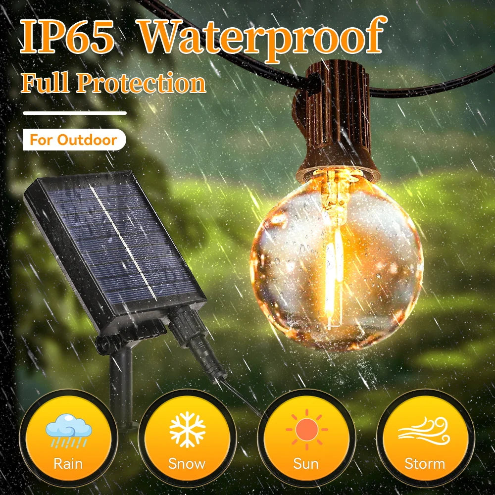 Garden Solar String Lights Led Remote Control Outdoor Lamps Waterproof Outdoor Solar Led Light For Party Camping Tent Decoration
