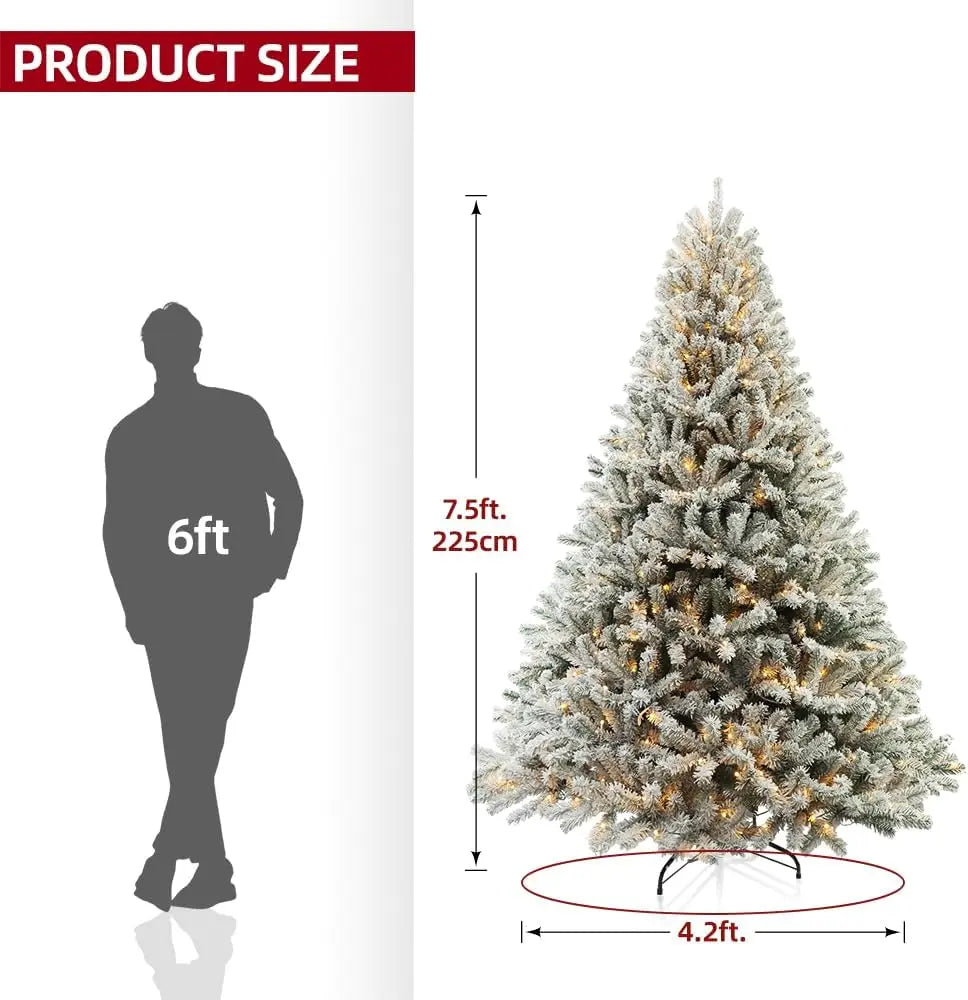 Christmas Tree with Lights 6ft Premium Artificial Christmas Tree with 874 Branch and 250 Warm Lightsm  Easy Assembly