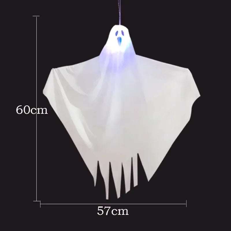 1-10PCS Halloween LED Lights Glowing Decor Hanging Scary Phantom for Haunted House Door Porch Escape Room Props Halloween Props