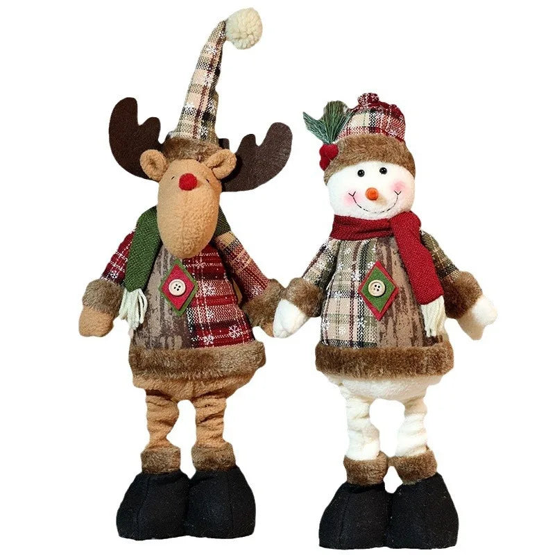 Hanging Christmas Plush Ornaments Set - Santa Snowman Elk Doll Decor for Xmas Tree, Home Party Gift & Stocking Stuffers 2025