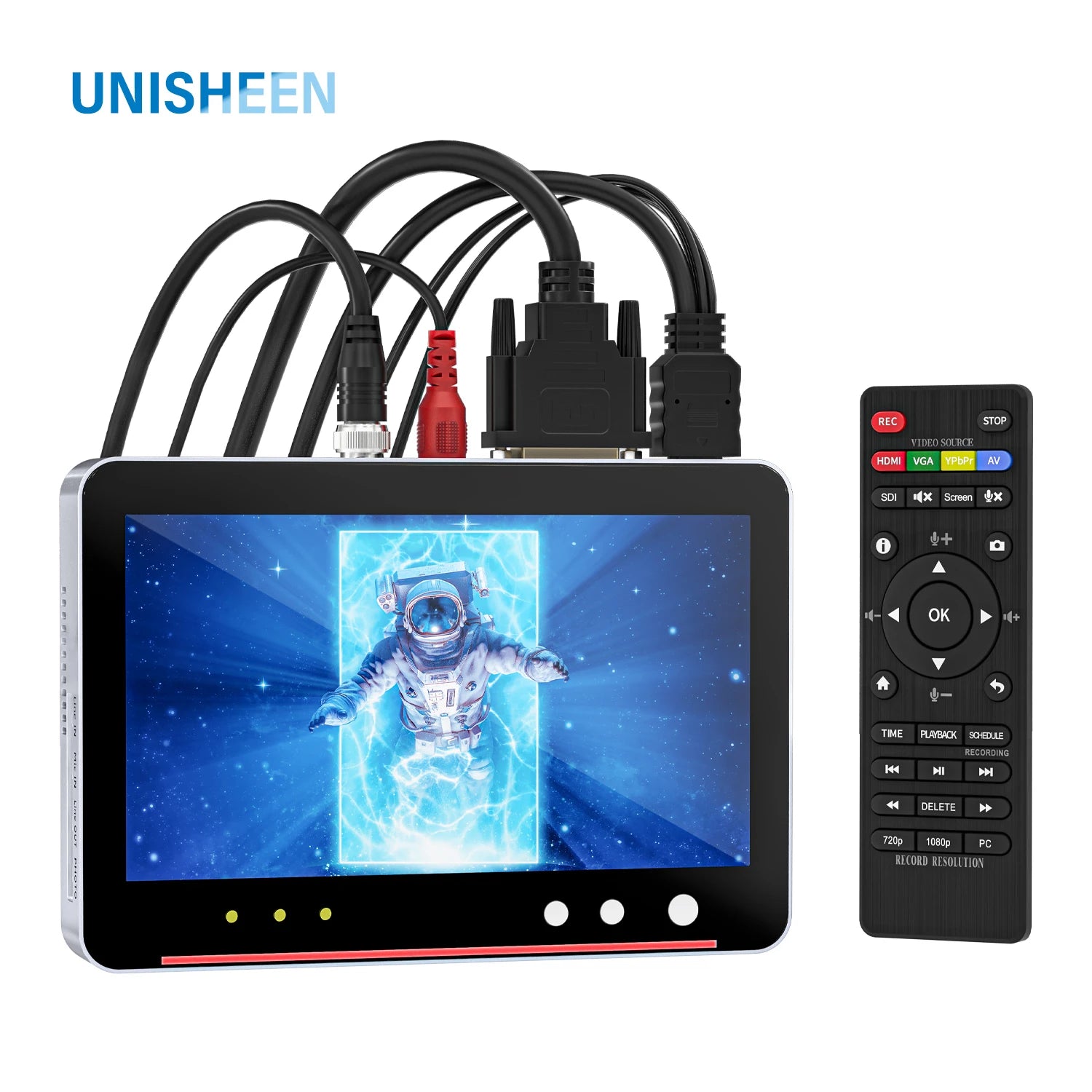 UNISHEEN Old Camcorder Converter Casette MP3 Reel Mini Small VHS Tape to Flash Digital Video Camera Recorder for TV with Monitor