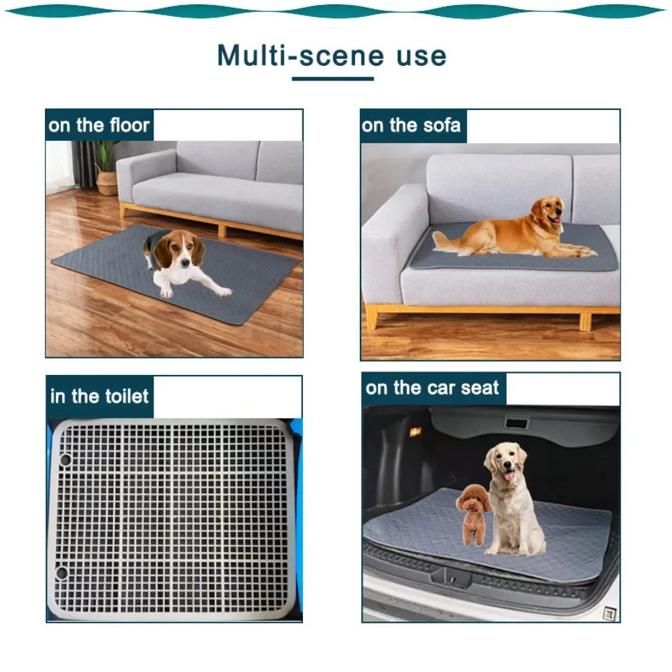 Dog Pee Pad Blanket Reusable Absorbent Diaper Washable Puppy Training Pad Pet Bed Urine Mat for Pet Car Seat Cover Pet Supplies