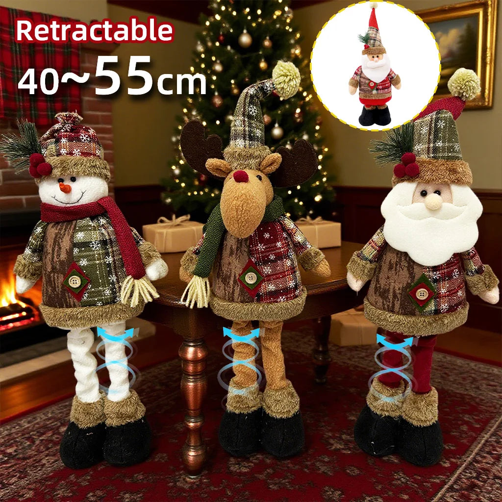 Hanging Christmas Plush Ornaments Set - Santa Snowman Elk Doll Decor for Xmas Tree, Home Party Gift & Stocking Stuffers 2025