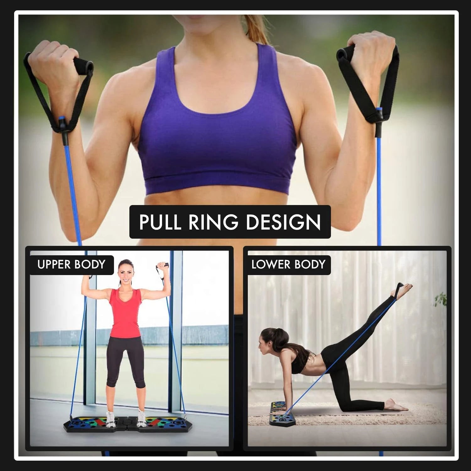 Push-up Board Set Portable Multifunctional Push-up Bar Foldable Fitness Equipment For Chest Abdomen Arms/Back Training - You Offer