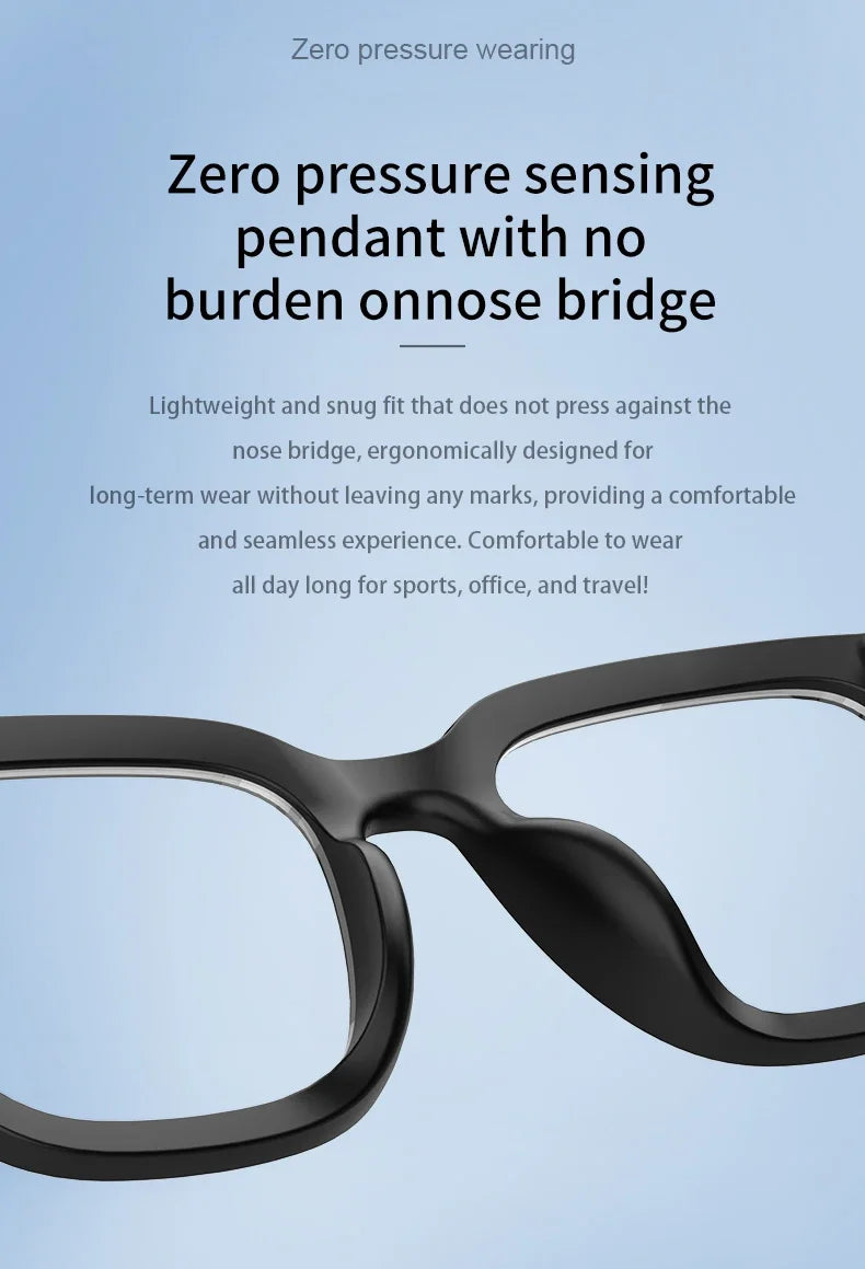2025 AI Translation Smart Glasses  Bluetooth Call Headphones UV Protective Lenses Connected Bezel Outdoor Sports Sunglasses