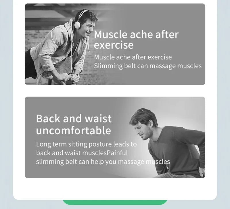 EMS Electric Abdominal Trainer Slimming Belt ABS Muscle Stimulator Fitness Toner Body Shaping Workout Waist Arm Leg Loss Weight